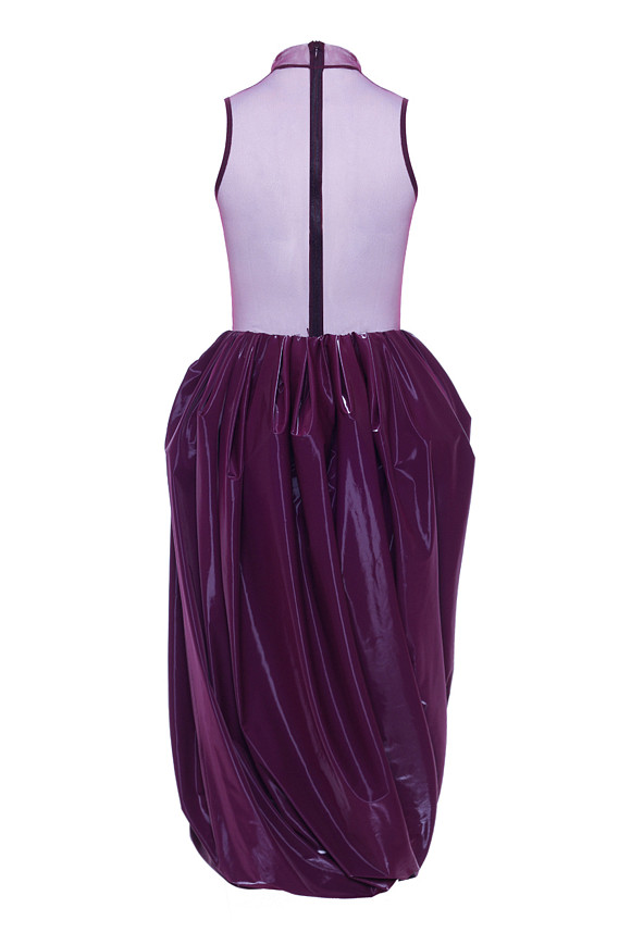 Платье с объемной юбкой в цвете Фиолетовый  по цене 52 000 ₽ | WITHOUTFAIL.RU