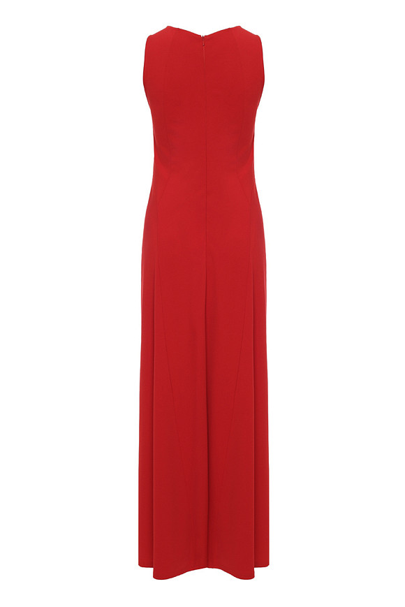 Платье трикотажное с разрезом в цвете Красный по цене 32 000 ₽ | WITHOUTFAIL.RU